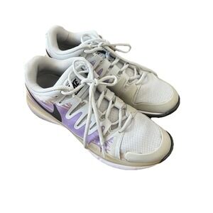 Nike Zoom Vapor 9.5 Tour Women's Tennis Shoes Gray/Peach/ Violet, Size 8.5